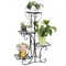 Non-Slip 4 TIER Metal Shelves Flower Pot Plant Stand Indoor Outdoor Garden Patio